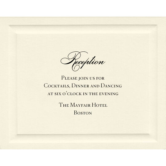 Embossed Elegance Reception Cards